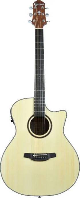 Hg100-ce-n Crafter Silver Series 100 Grand Auditorium Acoustic-electric Guitar With Cutaway