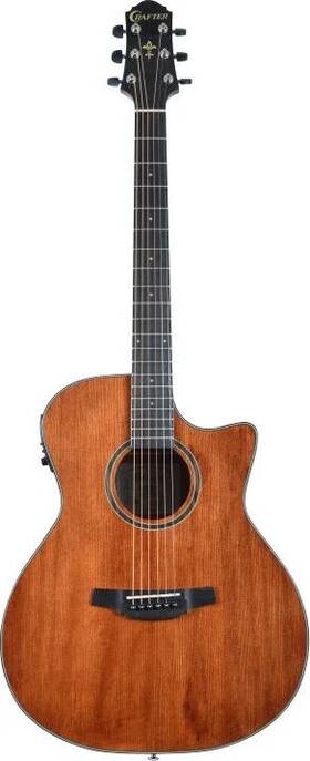 Hg250-ce-br Crafter Silver Series 250 Grand Auditorium Acoustic-electric Guitar With Cutaway