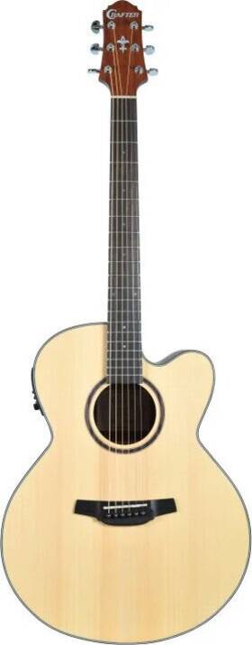 Hj100-ce-n Crafter Silver Series 100 Jumbo Acoustic-electric Guitar With Cutaway