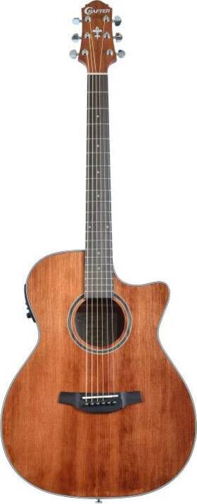 Ht100-ce-br Crafter Silver Series 100 Orchestra Acoustic-electric Guitar With Cutaway