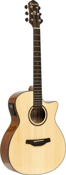 Ht250-ce-n Crafter Silver Series 250 Orchestra Acoustic-electric Guitar With Cutaway