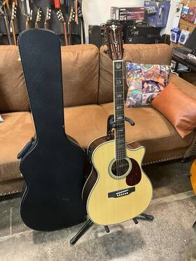 Tmc045 Crafter Tmc045/n Acoustic Electric Guitar 2008 Lr Baggs With Hard Case Or Gigbag