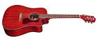 D-120cechr Guild Acoustic Electric Cherry Red Dreadnought Guitar Blem 809870300728