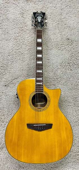 Dapcsg200vnatcp Dangelico Dftangelico Premier Gramercy Cs Cutaway Acoustic Electric Guitar Vintage Natural