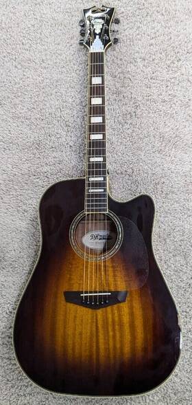 Dapgc10sbg Dangelico Dftangelico Premier Delancey Dreadnought Size Acoustic Electric Guitar Sunburst