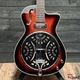 100dabvilleres111 Danville Rdl-70ceq Resonator Acoustic Electric Guitar - Sunburst