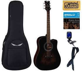 Dean 683609927840 St Augustine Dreadnaught Guitar Caw A/e Vintage Burst Bag Bundle