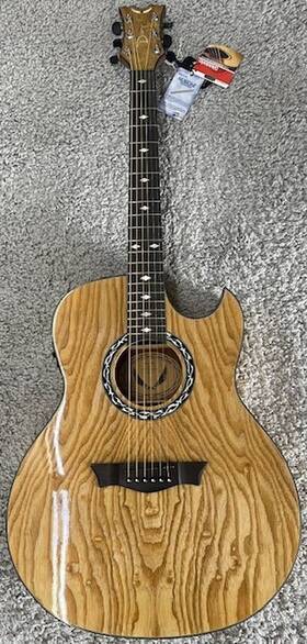 Dean 819998123710 Exhibition Quilt Ash 6 String Acoustic-electric Guitar Gloss Natural