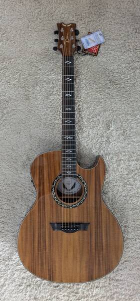 Dean Guitars 819998174491 Exhibition Koa Top Thin Mahogany Body Acoustic-electric Guitar - B Stock
