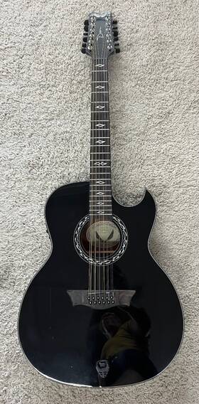 Ex12bk Dean Guitars Ex12 Cbk Exhibition Acoustic Electric 12 String Guitar In Classic Black