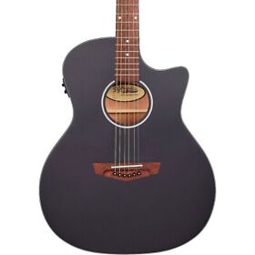 Dapcsg200mblkcpex Dfootangelico Premier Gramercy Cs Cutaway Orchestra A E Guitar Matte Black