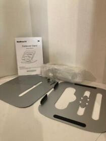 Dir Run Jj Laptop Stand Aluminum Alloy Computer Holder Riser Silver Grey