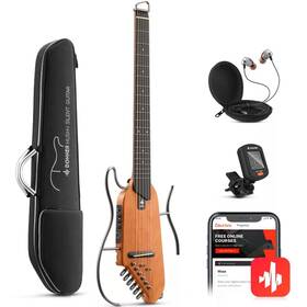 Ec1781 Donner Hush I Acoustic Electric Travel Guitar For Silent Pratice / Performance