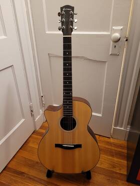 Ac122l-1ce Eastman Ac122l Acoustic Guitar Left Handed Lefty Ac122 With Hard Case