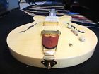 Eastwood Joey Leone Style Blond Triple Pickup Archtop Guitar