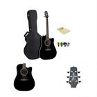 Ef341sckit1 Pro Series Dreadnought Acoustic Electric Guitar Black With 811501053439