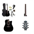 Ef341sckit2 Pro Series Dreadnought Acoustic Electric Guitar Black With 811501053446