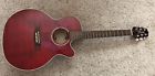 Eg440c-stry Takamine Flamed Maple Acoustic Electric Guitar Red