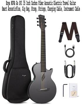 Sp1.bk Enya Nova Go Sp1 35 Inch Carbon Fiber Acoustic Electric Guitar With Smart Acousticplus