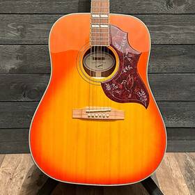 406139022 Epiphone Hummingbird Pro Dreadnought Acoustic Electric Guitar Faded Cherry