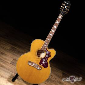 767924-ej200ce Epiphone Ej-200sce Jumbo Acoustic/electric Guitar Vintage Natural