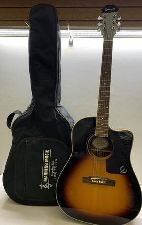 Aj-200 Epiphone Scevs 6 String Electric-acoustic Guitar Sunburst Right Handed