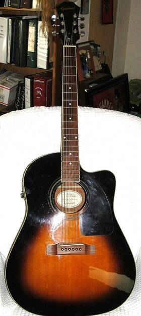 Aj200scevs Epiphone Vintage Acoustic Electric Sunburst Guitar Repair Or Parts