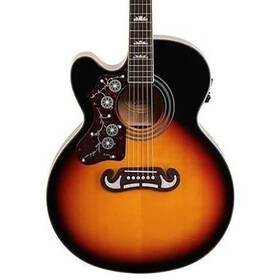 Epiphone Eej4lvsgh3 J 200 Ec Studio Left Handed Acoustic Electric Guitar