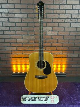 Ft16012-0602-u Epiphone 70s Ft-160 12 String Dreadnaught Acoustic Electric Made In Japan A/