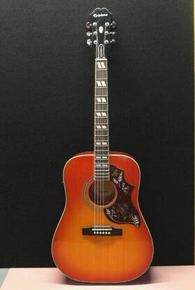 Igmthumanagh1 Epiphone Hummingbird 6-string Dreadnought A-e Guitar - Natural Overset Neck