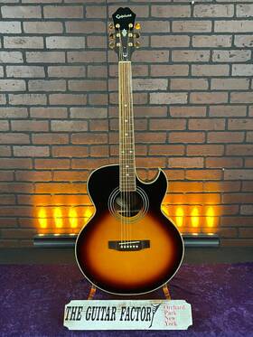 Pr5e-2457-u Epiphone 2006 Pr-5evs Acoustic/electric Guitar With Florentine Cutaway - Vint