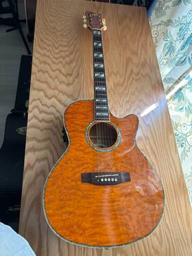Ac-30eqmhn Esp Ltd Xtone Acoustic-electric Guitar Honey Burst Quilt Top