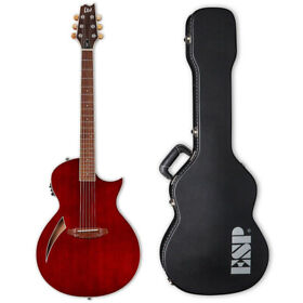 Ltl6wr Esp Ltd Tl-6 Wine Red Thinline Acoustic-electric Guitar B-stock Tl6 Hard Case