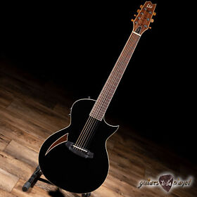Ltl7blk Esp Ltd Tl-7 Thinline 7-string Acoustic Electric Guitar Black Demo