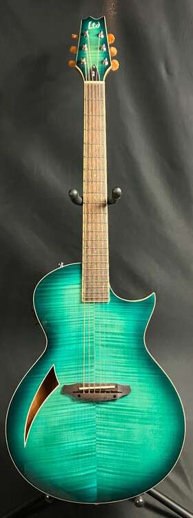 Tl-6fmaqmb Esp Ltd Thinline Acoustic-electric Guitar Aqua Marine Burst