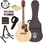 1512e F-1512enat-kit2 Guild Nat Natural Jumbo Acoustic Electric Guitar Hard Case Accessories