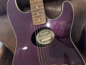 090585905 Fender Stratacoustic Acoustic-electric Guitar Purple 6 String With Gig Bag