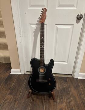 Fender 097-2500-008 Acoustasonic Telecaster Acoustic-electric 6-string Black Rh 22-fret