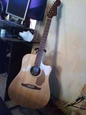 0970713521 Fender Redondo Player Acoustic Electric Guitar - Natural Walnut Fingerboard