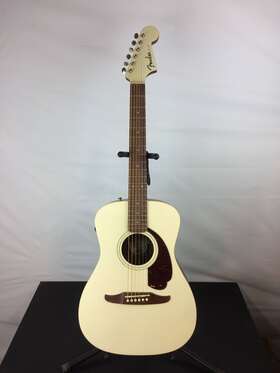 0970722505 Fender Excellent Malibu Player Acoustic-electric Parlor Guitar Olympic White