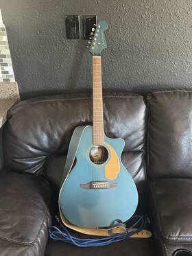0970743545 Fender Newporter Player Limited-edition Acoustic-electric Guitar Ocean Teal
