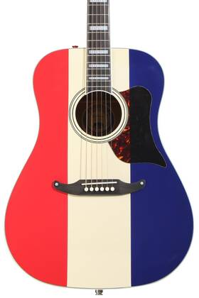 0971712398 Fender Buck Owens Kingman Acoustic-electric Guitar - Red White And Blue