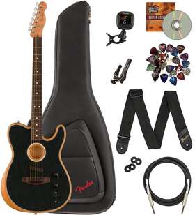 Fender 0972213239-combo-std Acoustasonic Player Telecaster - Brushed Black With Gig Bag