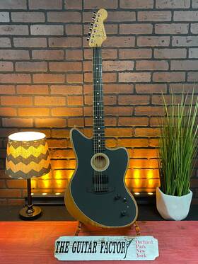 Fender 0972313259-b1 American Acoustasonic Jazzmaster Acoustic Electric Guitar. Tungsten E