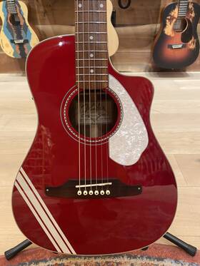 Fender 2604291301 Very Good Malibu Ce Mustang Parlor Acoustic-electric Guitar Rosewood Fin