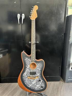 494-000-718 Fender Fsr American Acoustasonic Jazzmaster Black Paisley Ebony Hq0024536