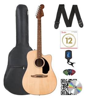 Fender 840262259781 California Standard Redondo Ce Acoustic-electric Guitar - Natural With Gig