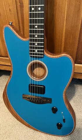 Fender 885978823475 Acoustasonic Jazzmaster Acoustic-electric Guitar Ocean Turquoise