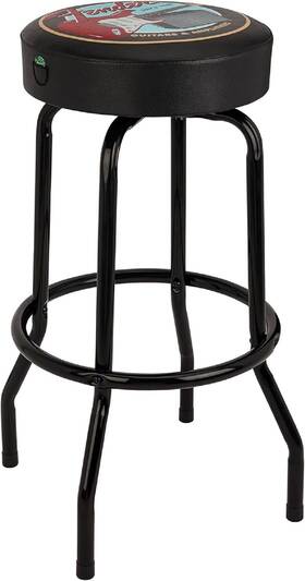 9192022015 Fender Guitars And Amps Logo Swivel Barstool With Guitar Picks Pouch Great