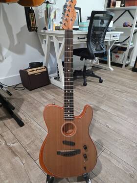 972013221 Fender Acoustasonic Telecaster -acoustic-electric Guitar With Deluxe Gig Bag